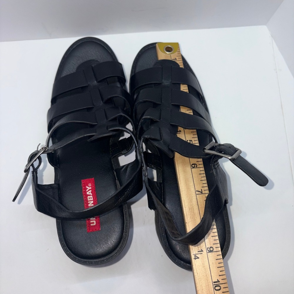 Chunky Lug Sole Sandals Women 6.5 Black Lexie Strappy Platform Unionbay - Picture 7 of 10
